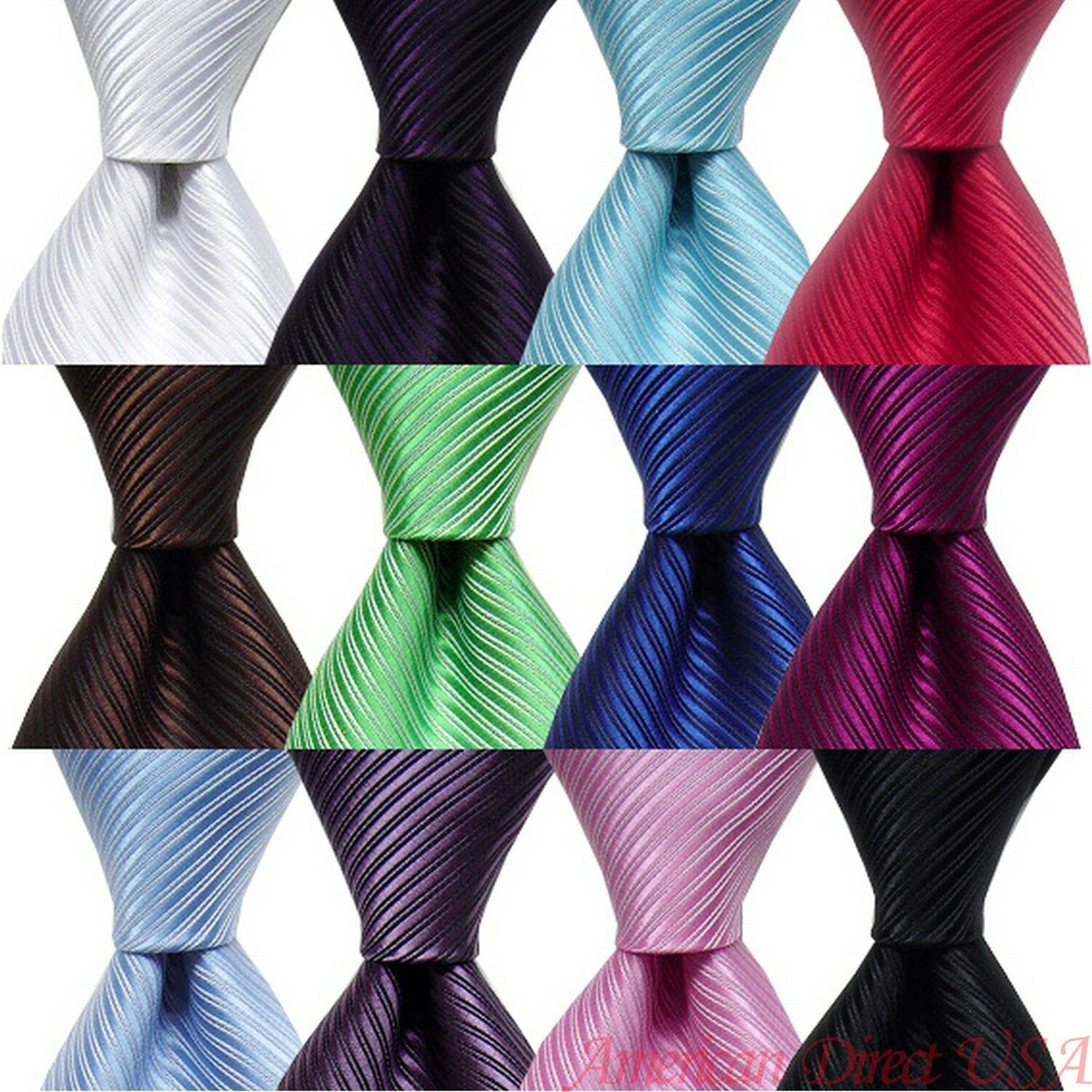 New Fashion Classic Striped Tie Jacquard Woven Men's Silk Suits Ties Necktie