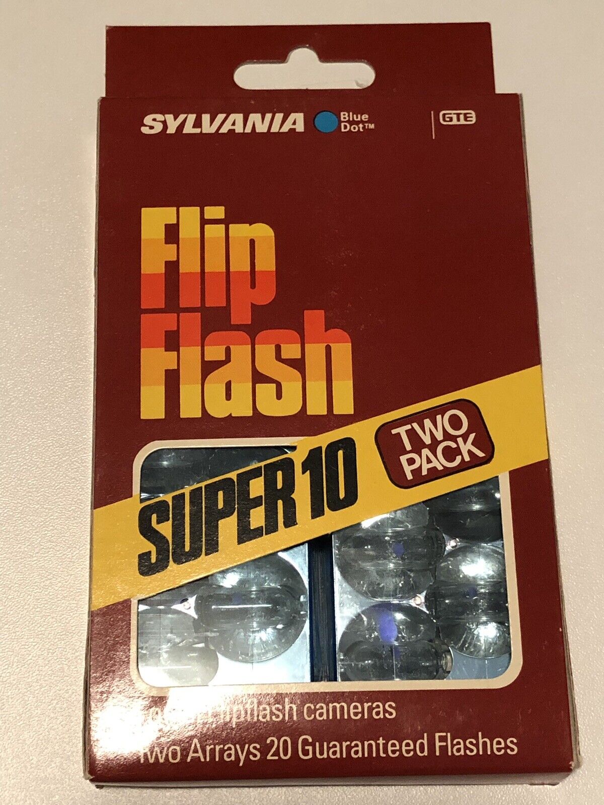 Sylvania Super 10 Blue Dot Flip Flash 20 Flashes 2 Per Pack Brand New Pack